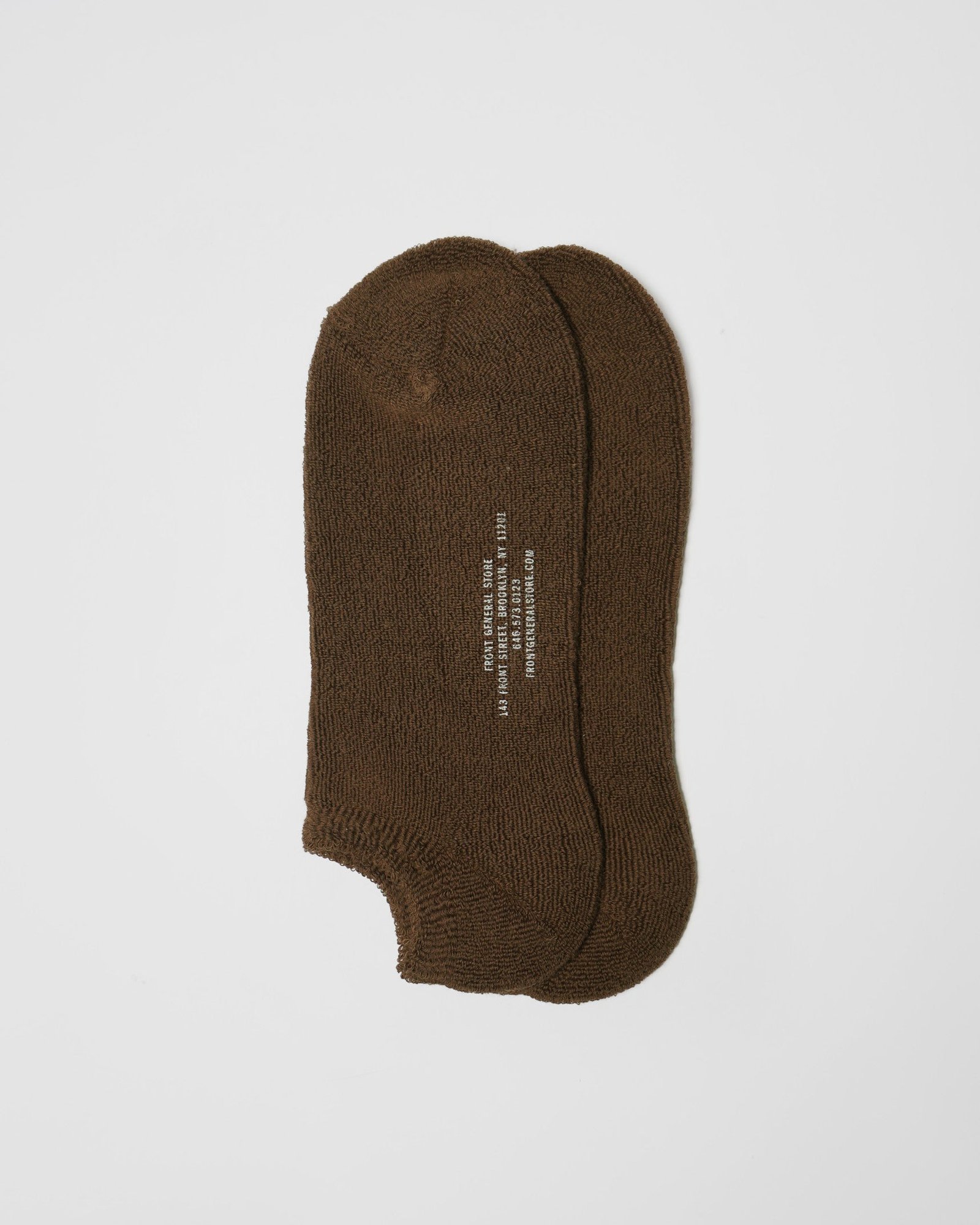 Face Pile Ankle Socks / Brown