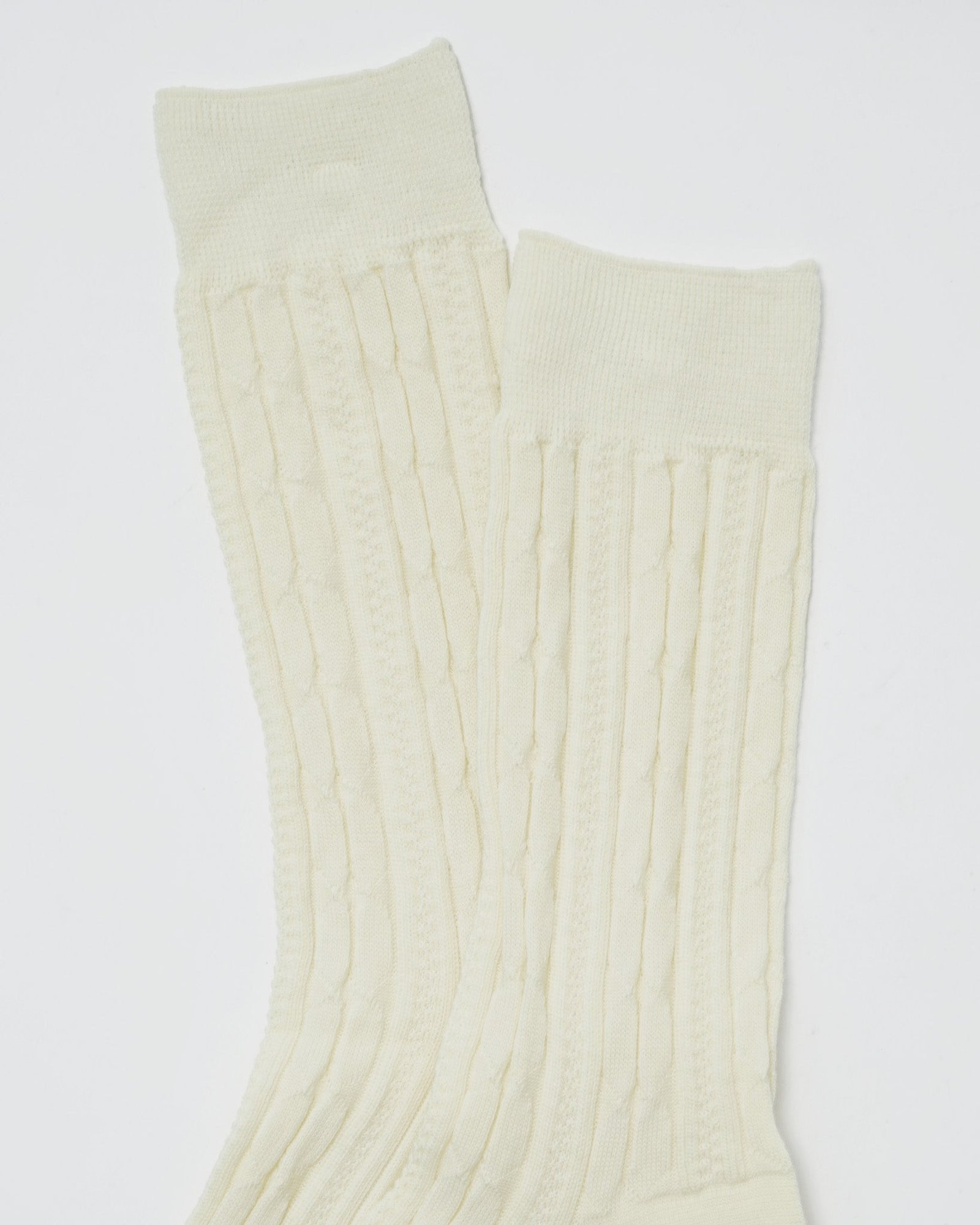 FGS Originals - Wool Cable Socks / White
