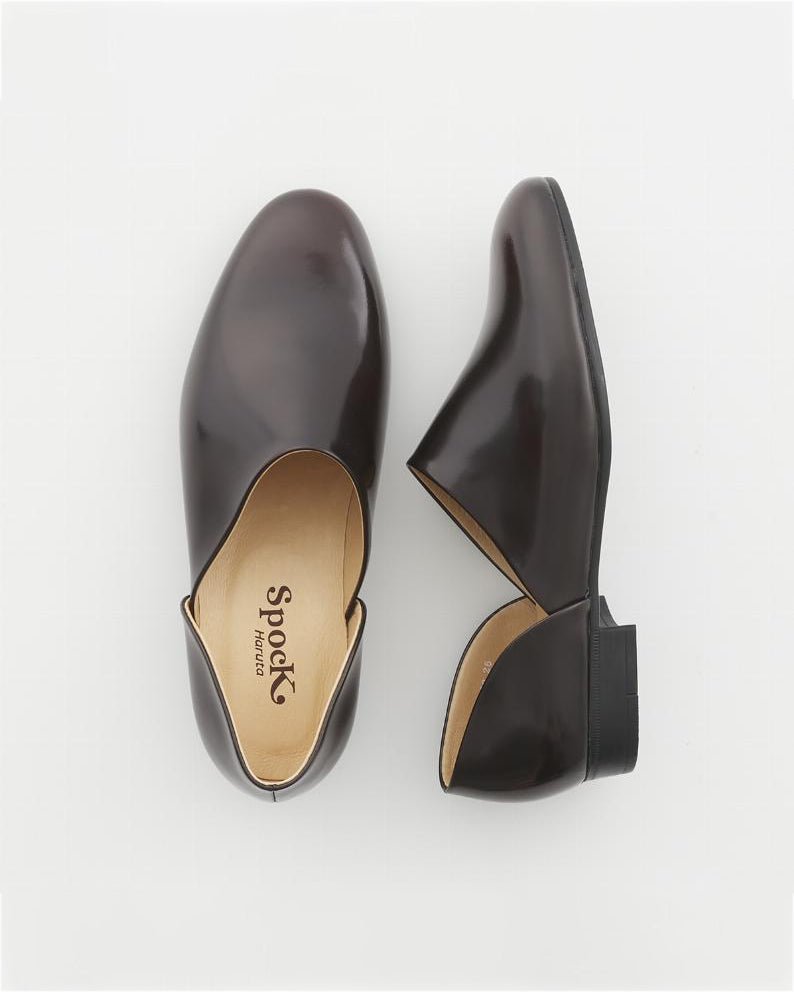 Haruta Leather 150 Spock Shoes Dark Brown