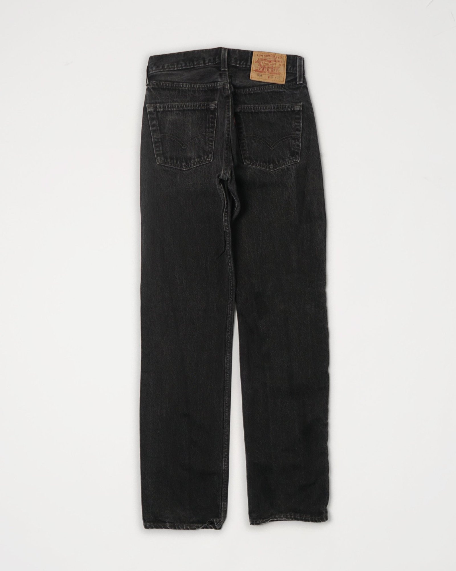 501 Straight Fit Black Wash Denim Pants 