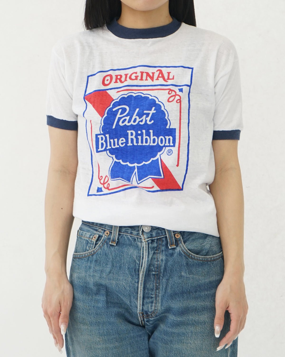 Blue Ribbon Cotton Ringer Tee