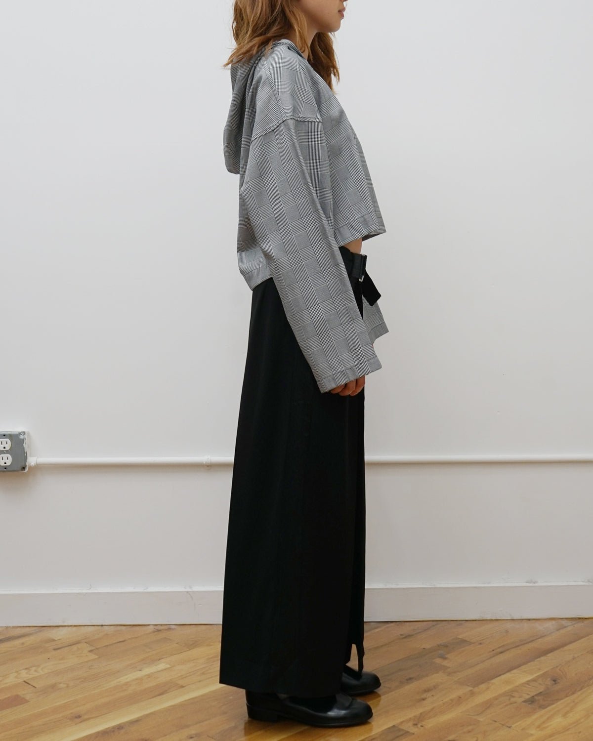 Robe de Chambre Hooded Cropped Top