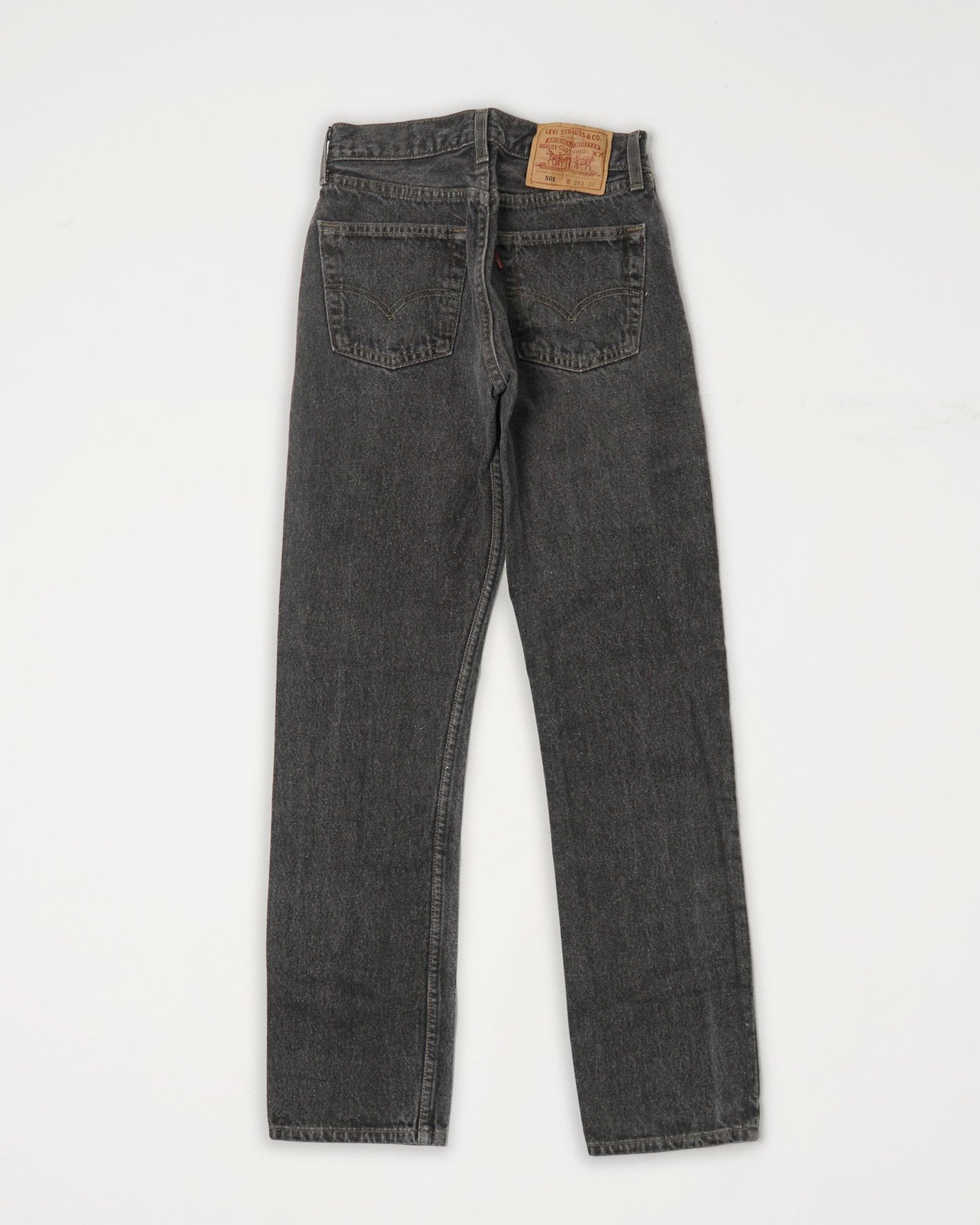 501 Straight Fit Black Wash Denim Pants 