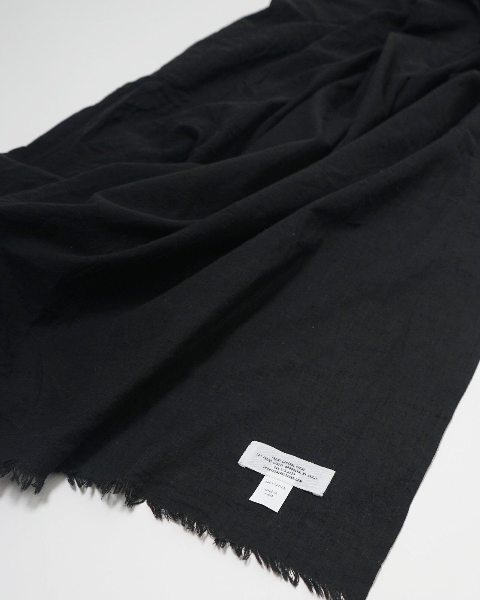 FGS Originals - Handwoven Cotton Scarf / Black