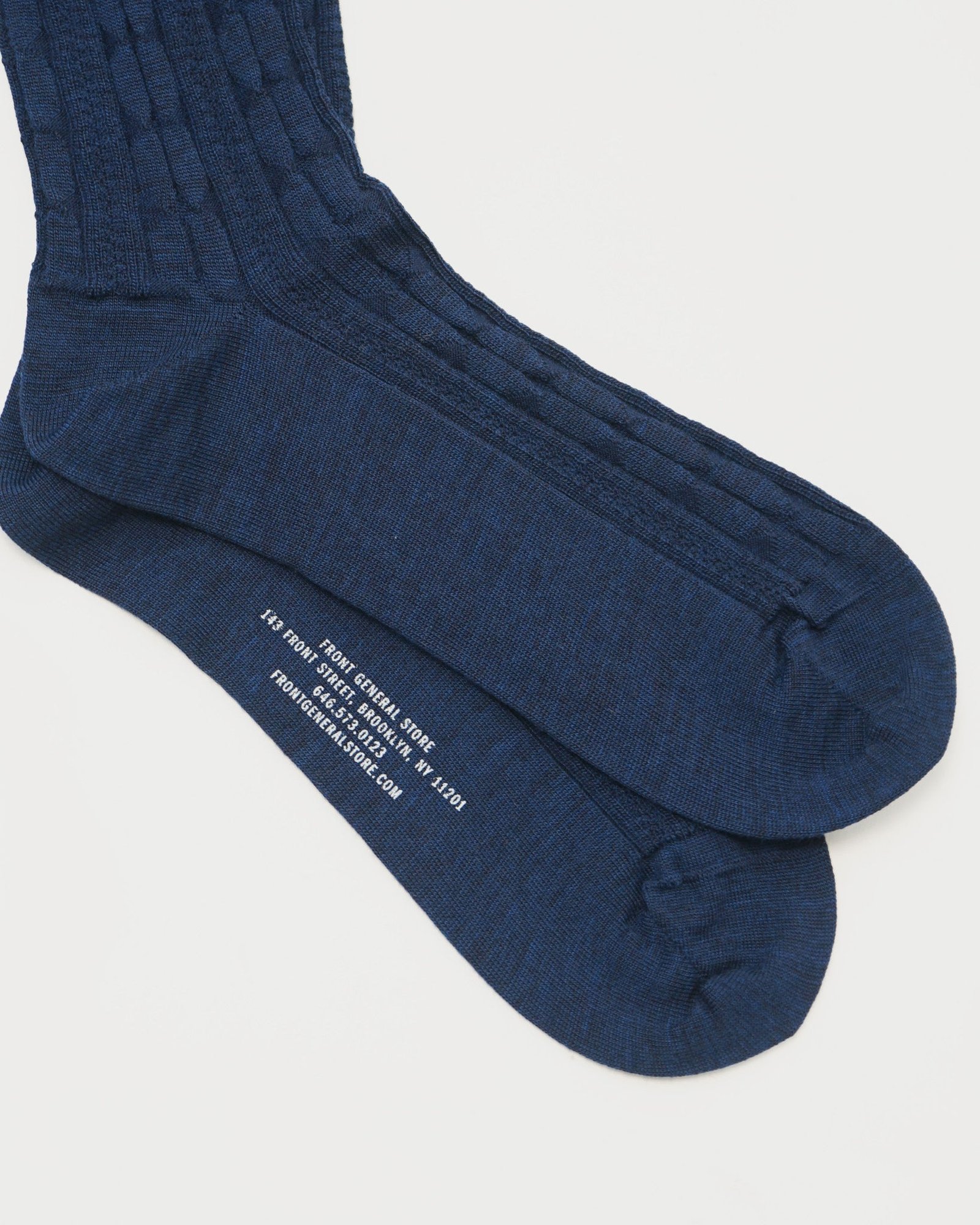 FGS Originals - Wool Cable Socks / Navy