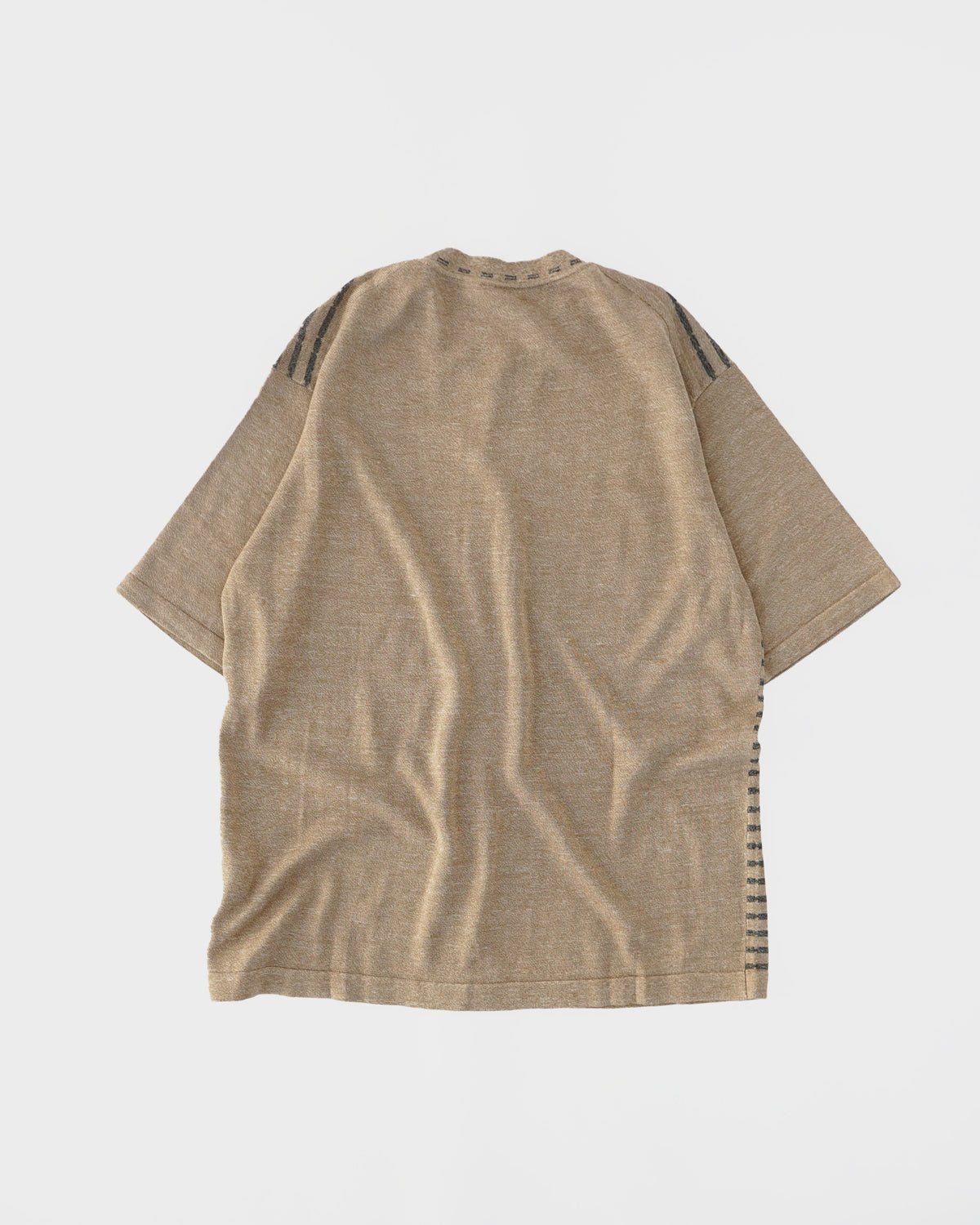 Striped Crewneck S/S / Beige