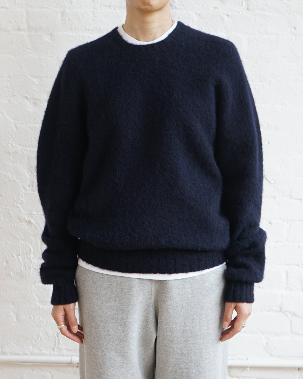 FGS Originals - Brushed Shetland Sweater Crew Neck / Navy