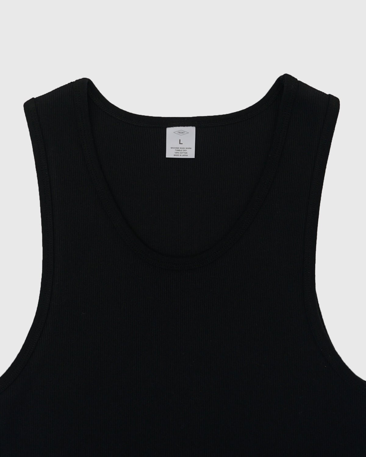 Rib Tank Top / Black